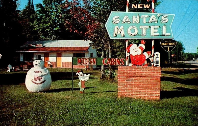 Santas Motel - Vintage Post Card (newer photo)